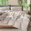 Ensemble de housse de couette légère avec fermeture à glissière 8 attaches 100% coton lavé MooMee-111220332-111990382