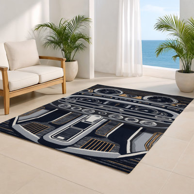 Tapis intérieur et extérieur gris Transport