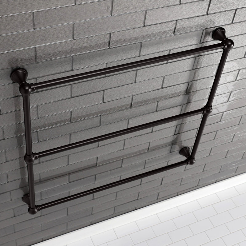 Porte-serviettes mural 3 barres Kingston Brass Maximilien, Bronze huilé, H 32 po x l 36 po x P 3 po