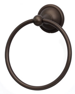 Yale Wall Mounted Towel Ring, Chocolate Bronze