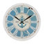 Horloge murale blanche en métal
