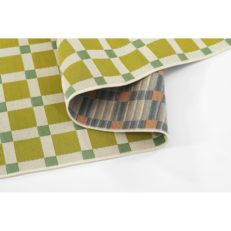 AllModern Icon Geometric Indoor Outdoor Green Rug & Reviews | Wayfair