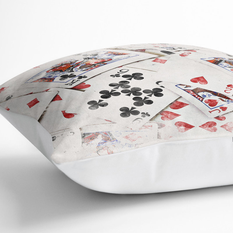 Square Throw Cushion, 40cm H x 40cm W x 15cm D, White