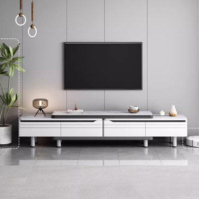 Meuble télé blanc en bois manufacturé
