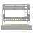 Twin-On-Twin Rubber Wood Bunk Bed Featuring Trundle, Transformable Into Two Separate Beds-1877391983