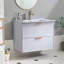 Ensemble de meuble-lavabo mural blanc moderne 30 po