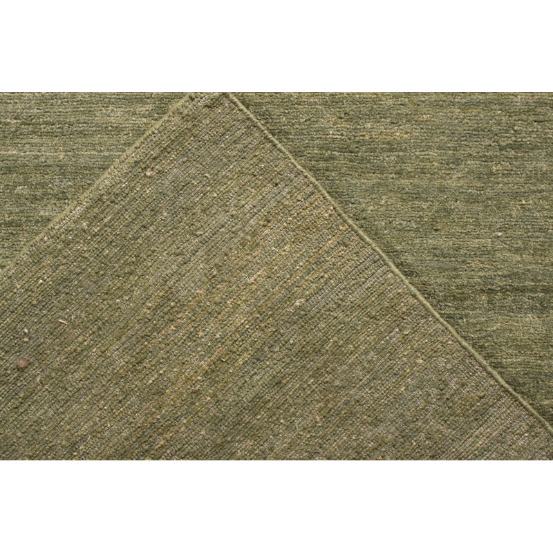 Hand Knotted Geometric Area Rug, Runner 3' x 12'