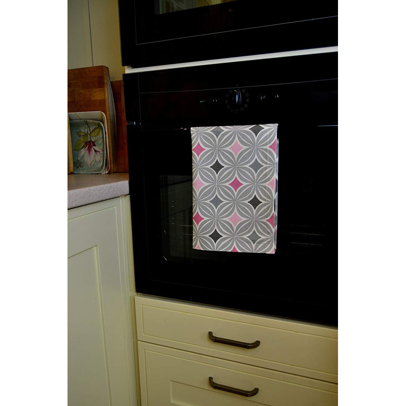 Amethy Cotton Jacquard Kitchen Towel, Blush Pink