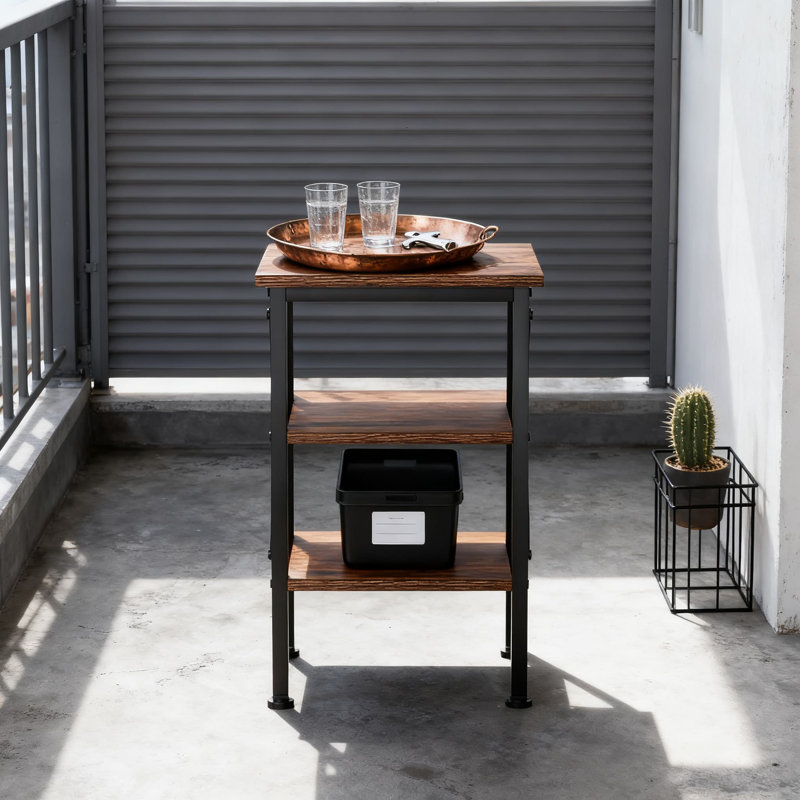 Table de chevet moderne en X avec deux tablettes de rangement, table de bout robuste pour la chambre à coucher et le salon, stabilité et organisation accrues