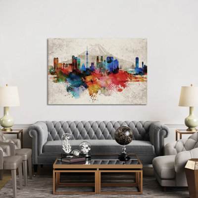 Tokyo Abstract - Wrapped Canvas Painting