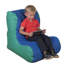 Chaise longue à dossier scolaire - bleu / vert