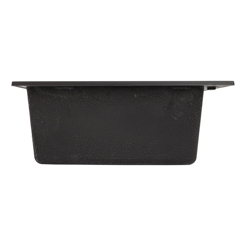 Holcomb 24" L Drop-In Kitchen Sink, Midnight Black