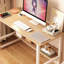 Bureau d'ordinateur Bureau de bureau simple Bureau de chambre à coucher Bureau d'étude à domicile pour étudiant, bureau d'ordinateur de bureau à domicile avec bibliothèque, bureau d'ordinateur en bois avec tablettes de rangement-110644362
