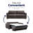 Stearns & Foster Atillio 80 in. Queen Sofa Bed with 5 in. Mattress - Espresso-880024707