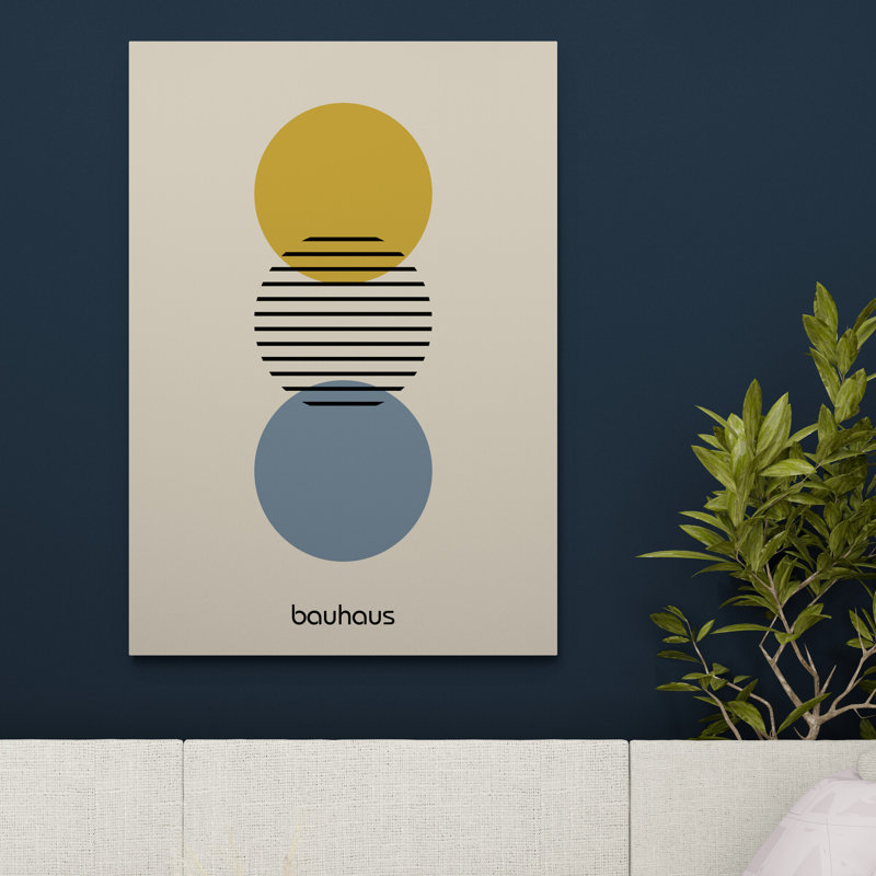 Bauhaus - Three Circles - Wrapped Canvas Print, 31cm H x 21cm W x 4cm D