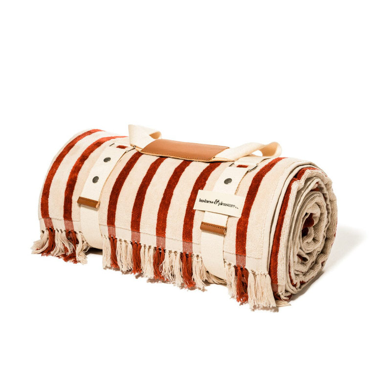  La couverture de plage, Rouge / Blanc