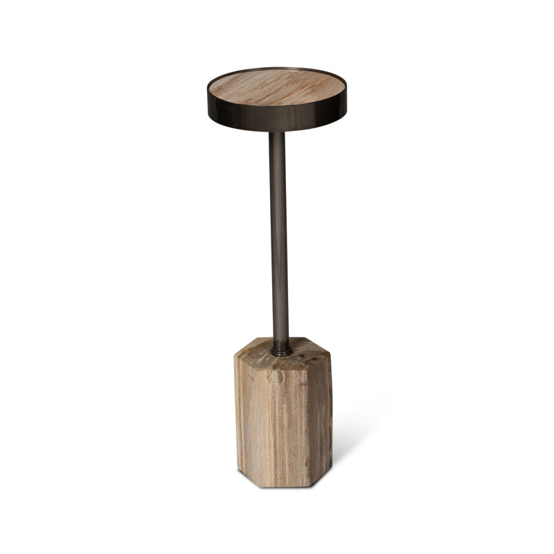Relique Dinah Drink Table, Brass, Natural Light