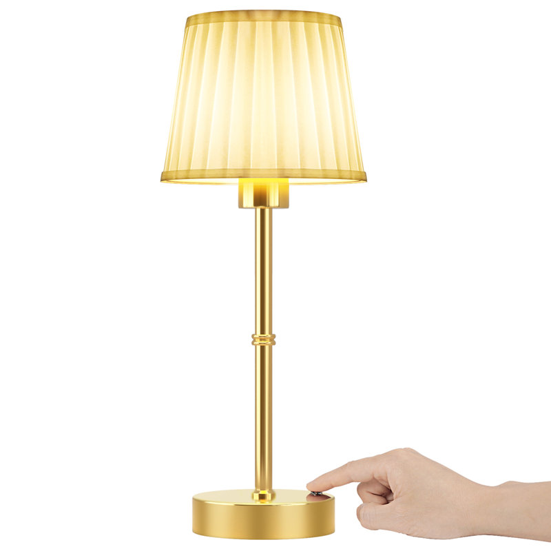 Lampe de table moderne à chevet standard à intensité variable, rechargeable, 5000 mah, commande tactile 