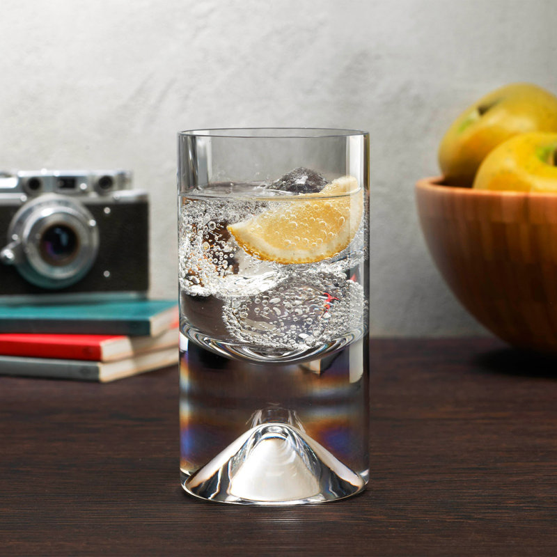 No.9 Set of 4 Lead Free Crystal Low Ball Glasses 10 oz.
