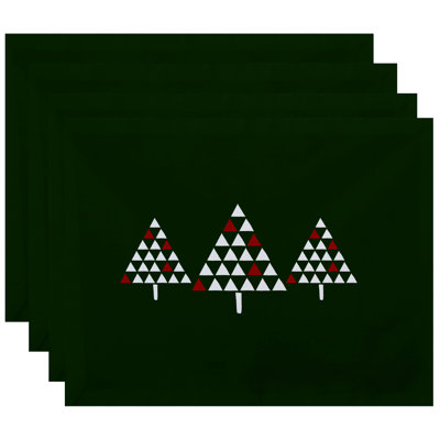 Ensemble de 3 napperons en trio d’arbre Christmass