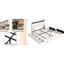Cadre de lit double blanc avec tête de lit ergonomique, prises de courant, rangement à DEL et en métal, tablette de rangement sans sommier nécessaire, Noise - Night-1290426239-1290426225