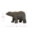 Foreside Home & Garden Standing Bear Figure Black Cast Iron
