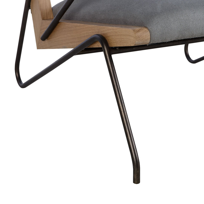 Armchair, Gray Linen