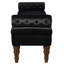 Banc rembourré pour la chambre à coucher - Siège de salon en tissu de velours noir