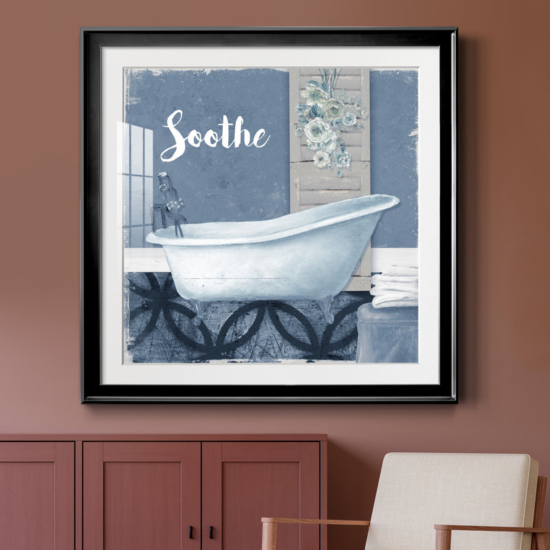 " Soothe " Painting Print, 30.5" H x 30.5" W x 1.5" D, Black Framed Paper