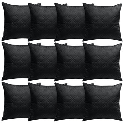 Aspire Homeware Diamond-Pattern Square Velvet Cushion Cover
