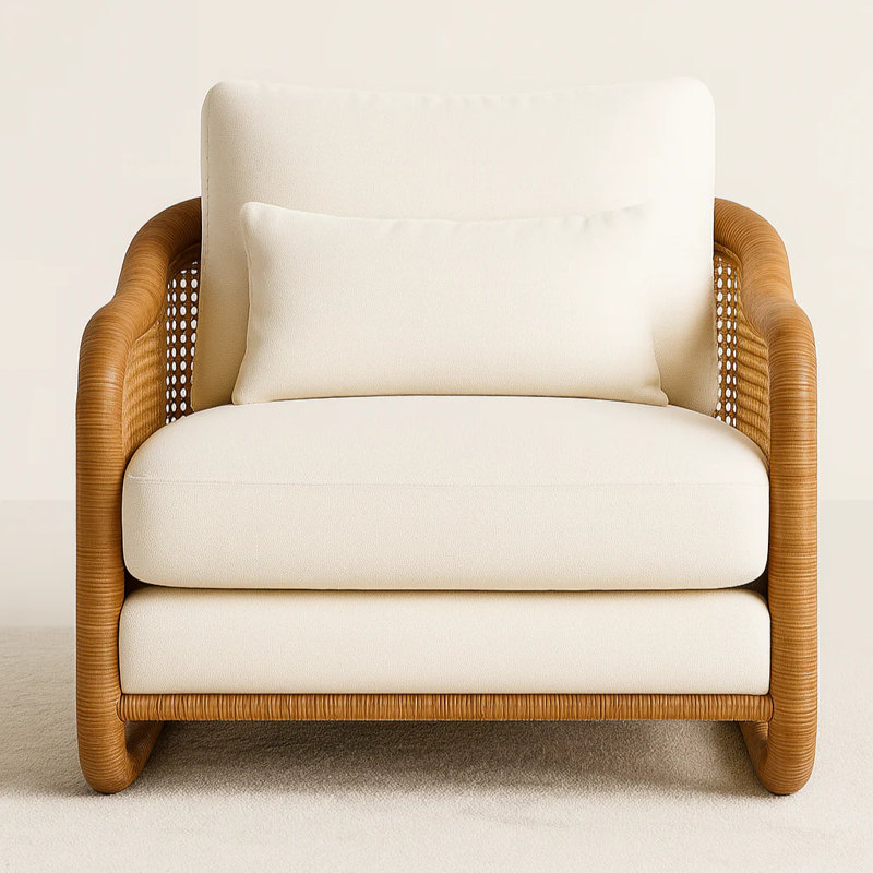 Fauteuil d'appoint en rotin toutes saisons Tessa