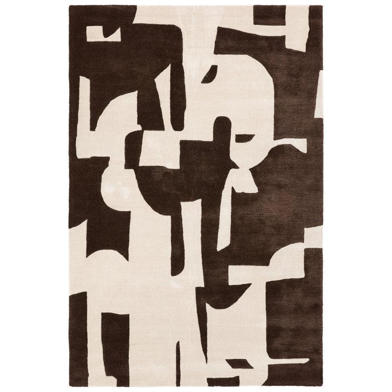Tapis brun et crème Noverre ANT04, Rectangle 6 pi x 9 pi
