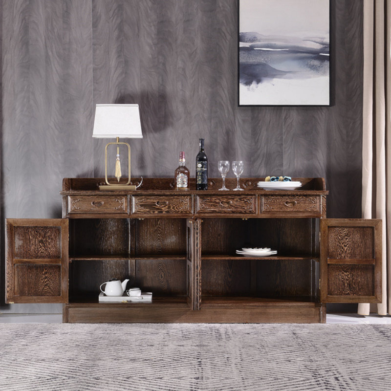 Buffet en bois massif à quatre portes