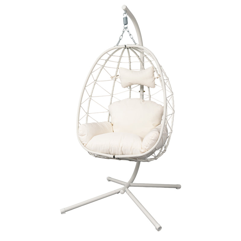Hamacs de confort suspendus, chaise moderne en métal rotin Pe pour la maison
