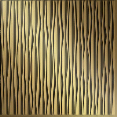 Sahara Vertical MirroFlex 4ft. x 8ft. Glue Up PVC 3D Wall Panels 96 sq.ft.