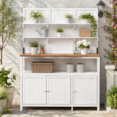 Grand banc de jardin en bois de sapin avec huche 50,2 po