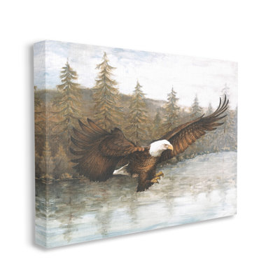 "Flying Eagle Over Lake" par Dogwood Portfolio sur toile