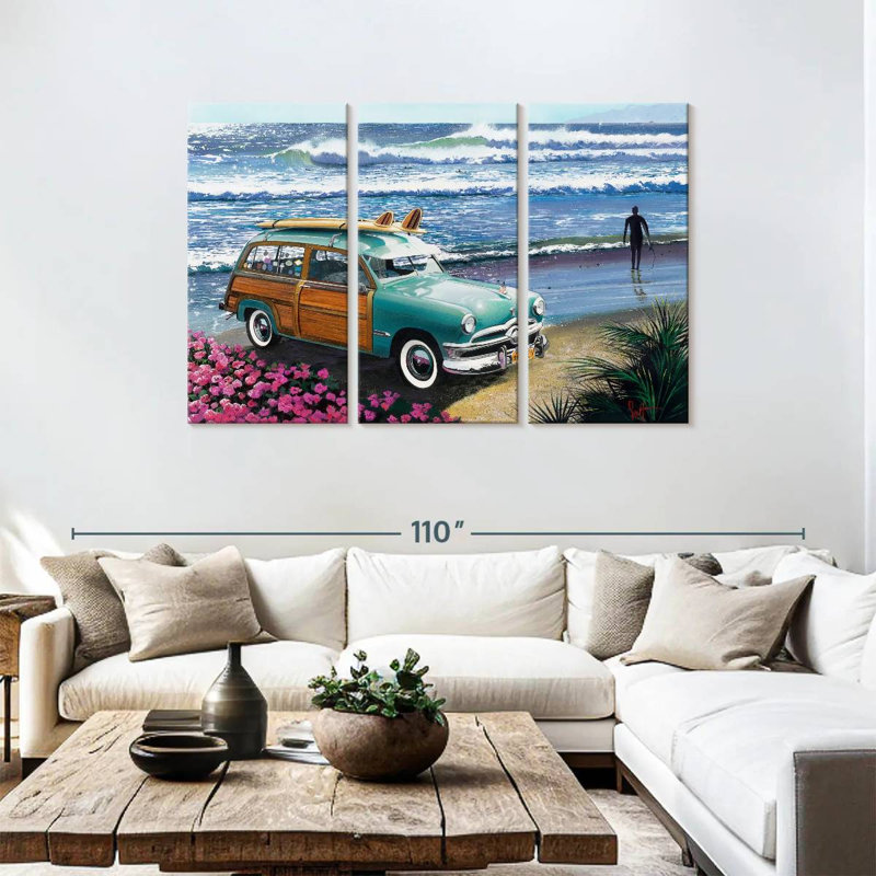 Surf City, peinture, H 48 po x l 74 po