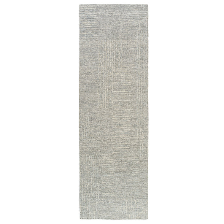 Casual High-Low Handmade Natural Wool Indoor Area Rug
