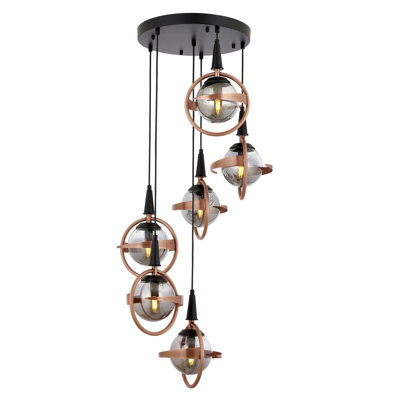 Demps 6 - Light Shaded LED Chandelier