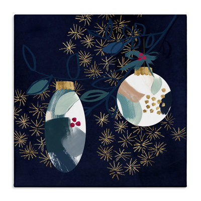 "Blue Moted Ornaments", art mural sur toile par Jennifer Paxton Parker