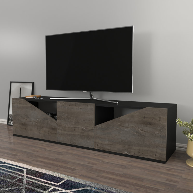 Brunehilde TV Stand for TVs up to 70", Anthracite/Dark Coffee