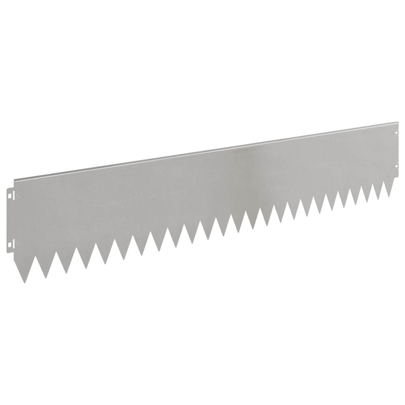 103 cm W Steel Lawn Edging Fencing, 20cm H x 103cm W, Silver