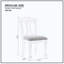 Ensemble de 2 chaises de salle à manger rembourrées à cadre en bois-357028330