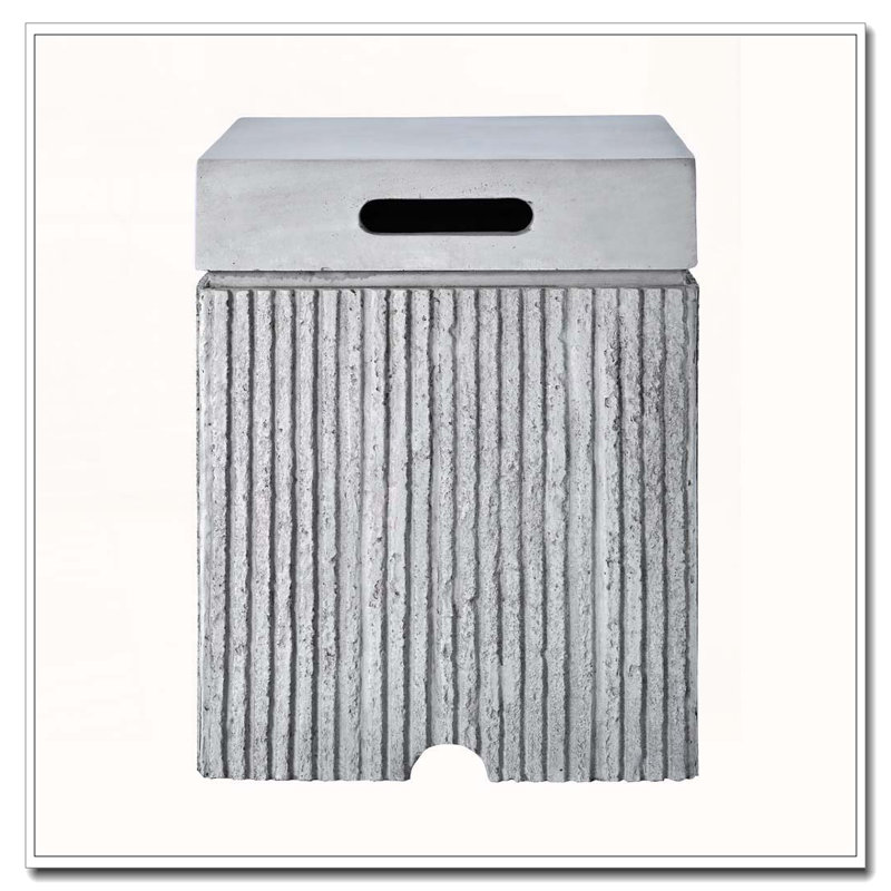 Table de couverture de réservoir de propane d'extérieur 15,75 po, Gris