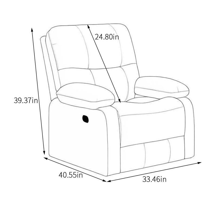 Fauteuil inclinable pivotant en similicuir Thaiz, Gris