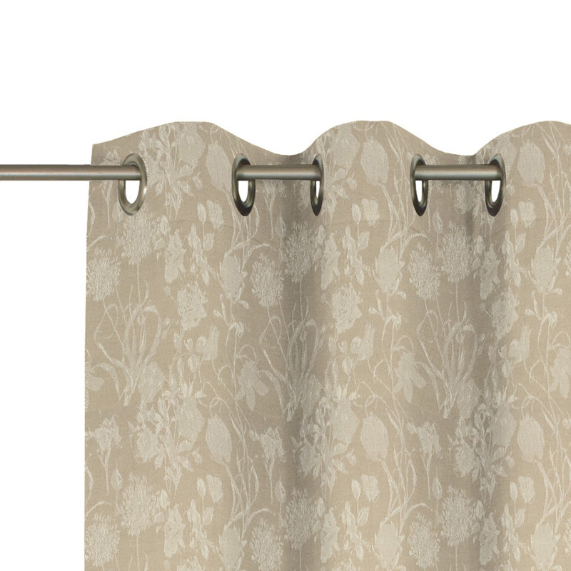 Micheal Opaque Curtains, With pleater tape, Beige, 145cm Width x 145cm Drop