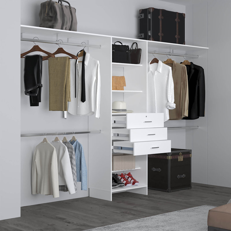 Système de placard, 3 tiroirs, 5 tablettes
