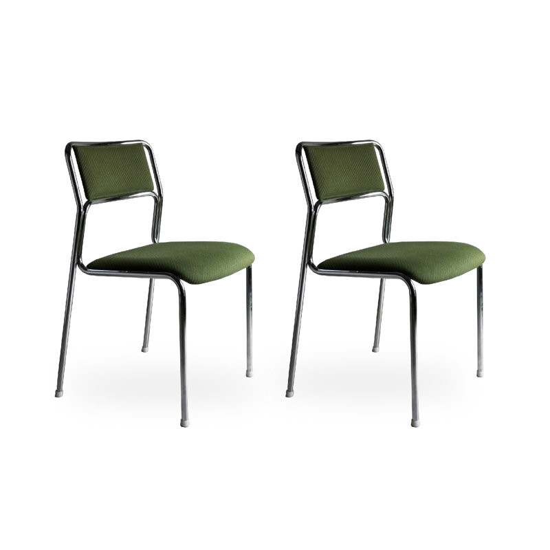 Le tissu de velours en acier inoxydable des chaises de salle à manger rétro peut être empilé
