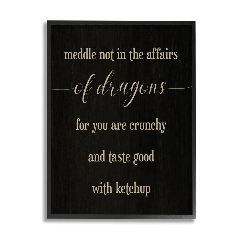 «Medle Not In Dragon Dragon's Saying Mythical», H 30 po x l 24 po, Toile tendue